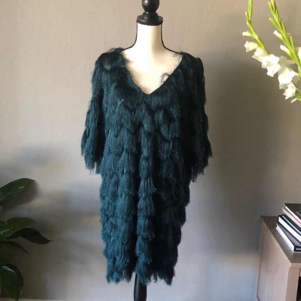 Green Fringe dress